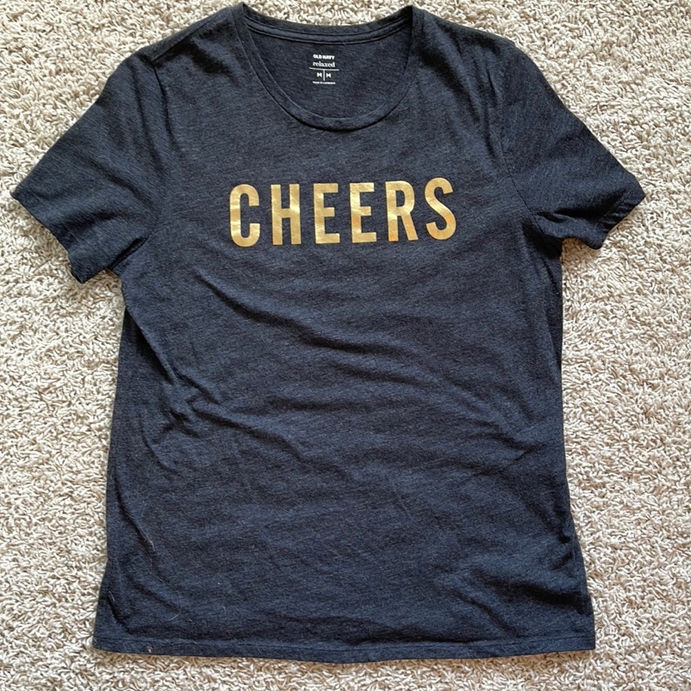 Gray Cheers Graphic Tee
